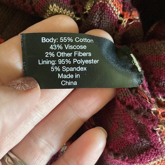 Lane Bryant Burgundy Sweater Pullover Dress W/Coordinating Slip, Size 14/16 - Picture 8 of 9